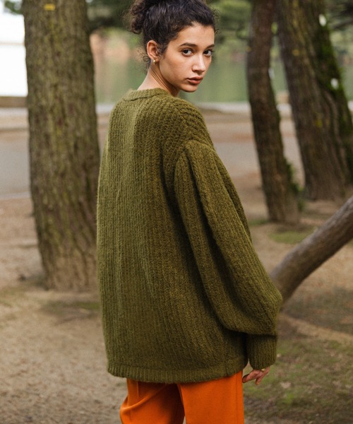 「select MOCA」 ニットカーディガン FREE ピンク レディース_画像3