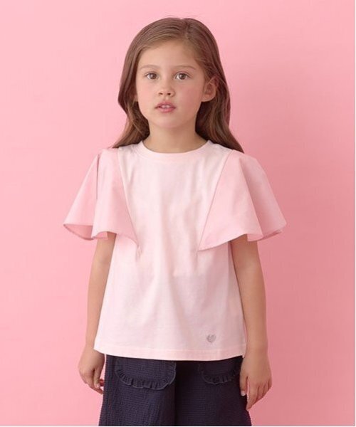 tシャツ 「前後どちらでもOK!」「ソフトコットン」フレアスリーブT 