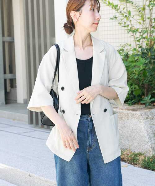 ITEMS URBANRESEARCH コート アウター リネンライクハーフ