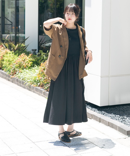 〈週末価格〉UNITEDTOKYO リネンライクハーフスリーブジャケット セール】Quick dry リネンライクハーフスリーブジャケット