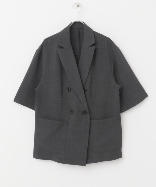 【新品未使用タグ付】LOUNGEDRESS ハーフスリーブジャケット メッシュハーフスリーブジャケット | LOUNGEDRESS(ラウンジ