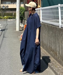 【極美品】ヨーガンレール インド綿 刺繍 ノーカラーシャツワンピース 羽織り notch. ワンピース 「 notch. by KR 」インド綿 シアーヨーク