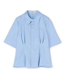 ★CABaN コットンサテン ウエストタックシャツブラウス★ CABaN（キャバン） ブラウス シャツ コットンサテン ウエストタック