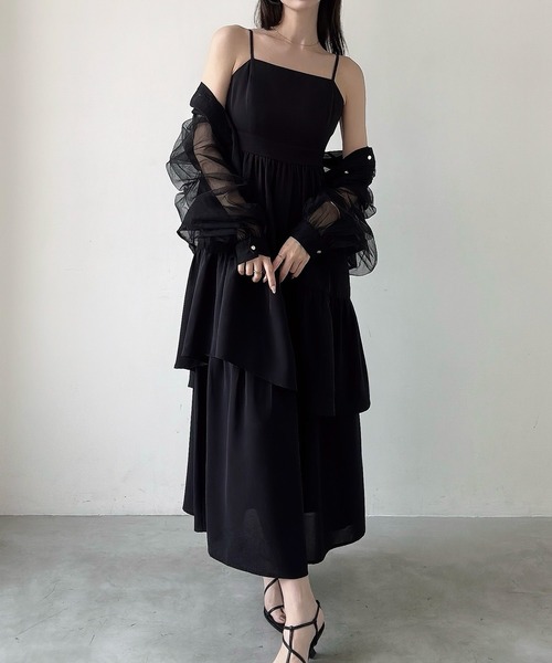 Meiru ワンピース アシメティアードキャミワンピース : ZOZOTOWN Yahoo