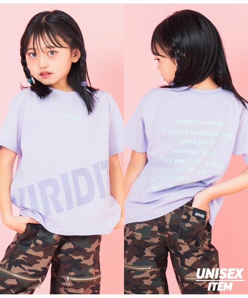 ANAP kids（アナップキッズ） tシャツ コットン 100% ロゴ プリント