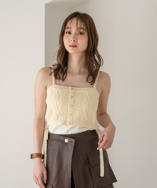 mideal アンサンブル loop sleeve cable ensemble / ループスリーブ