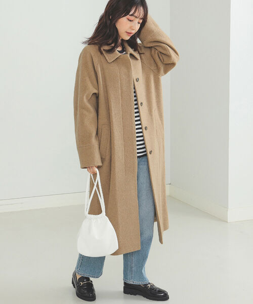 〈新品未使用〉　BEAMS HEART チェスターコート　XL キャメル BEAMS HEART（ビームス ハート） チェスターコート FREE ネイビー