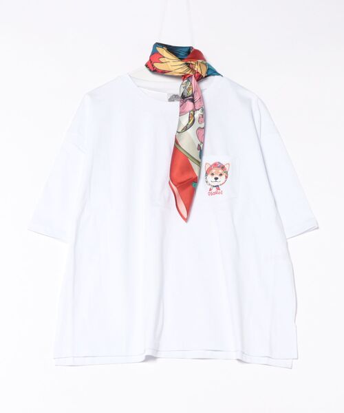 ScoLar tシャツ ScoLar/スカラー スカーフ付 ポケットTEE