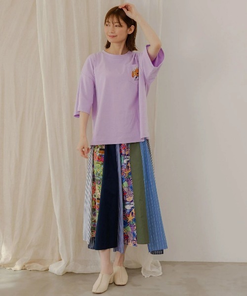 スカラー　Tシャツスカーフ付き ScoLar tシャツ ScoLar/スカラー スカーフ付 ポケットTEE