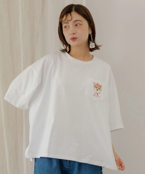 スカラー　Tシャツスカーフ付き ScoLar tシャツ ScoLar/スカラー スカーフ付 ポケットTEE