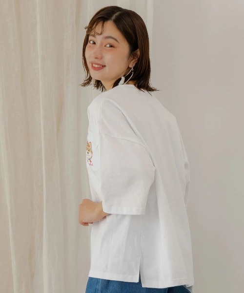 tシャツ ScoLar/スカラー　スカーフ付 ポケットTEE レディース ScoLar tシャツ ScoLar/スカラー スカーフ付 ポケットTEE