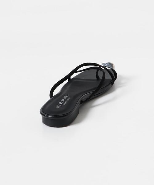 CHANEL ブラックリボンサンダル　ビーチサンダル　フラット　シューズ シャネル(CHANEL)シャネル ココマーク リボン サンダル 靴