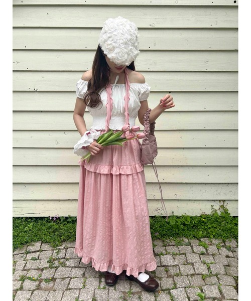 WC スカート コットンレースリボンロングスカート : ZOZOTOWN Yahoo!店