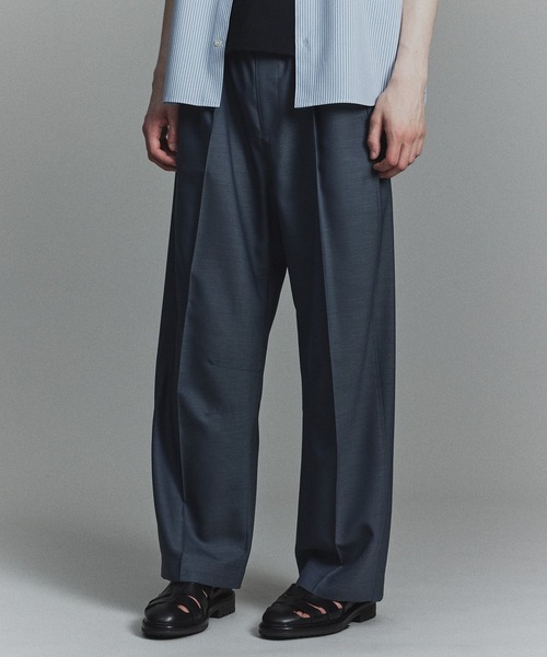 美品 PUBLIC TOKYO スラックス 含浸ウールギャバジン グレー メンズ PUBLIC TOKYO（パブリックトウキョウ）の「含浸ウールギャバ