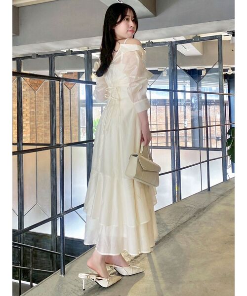 dazzlin ワンピース レイヤードシャツドッキングワンピース