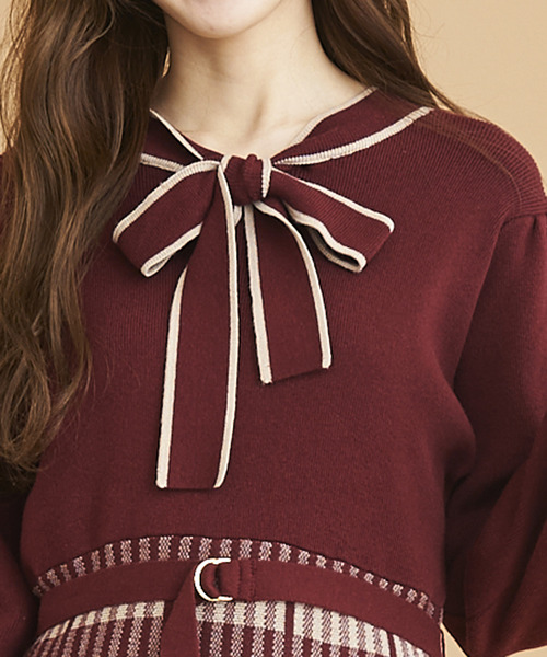 「TITTY&CO.」 ニットワンピース FREE ブラック レディース_画像7