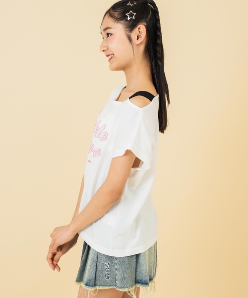 ANAP GiRL（アナップガール） tシャツ アシンメトリー 肩アキ オーロラ