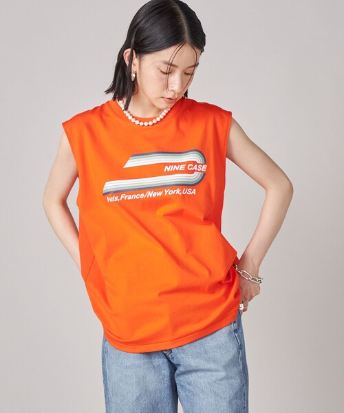 tシャツ SHIPS NINE CASE:ロゴ ノースリーブ TEE レディース