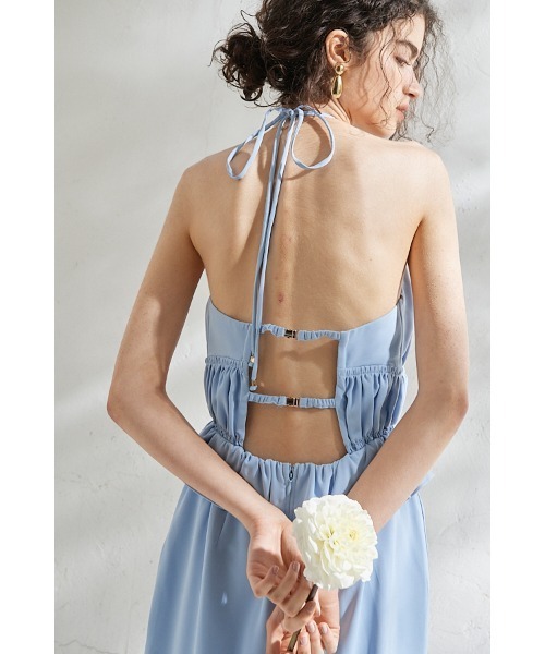 ワンピース Avina Dress ホルターWバックストラップドレスの画像