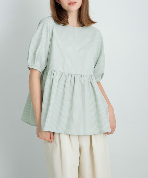 「URBAN RESEARCH Sonny Label」 長袖シャツ FREE ブルー レディース URBAN RESEARCH Sonny Label ブラウス シャツ ストライプ