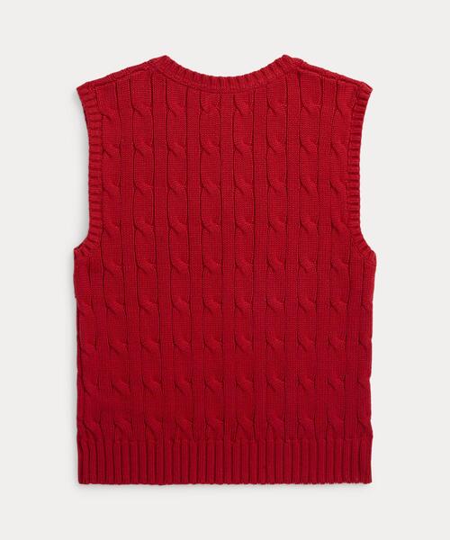 Polo Ralph Lauren Childrenswear ベスト ケーブルニット コットン