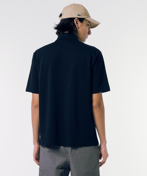 【日本製未使用品】ラコステ ブラック ポロシャツ FR3 US S LACOSTE ラコステ 半袖ポロシャツ 良好 サイズ:FR3 ブラック