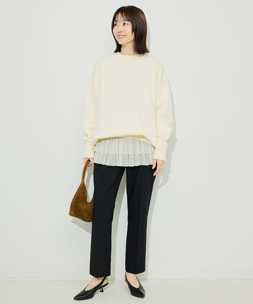 tシャツ ヘムラッフルチュールプルオーバー レディース SLOBE IENA tシャツ ヘムラッフルチュールプルオーバー