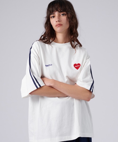 「ONCILY」 半袖Tシャツ MEDIUM レッド メンズ