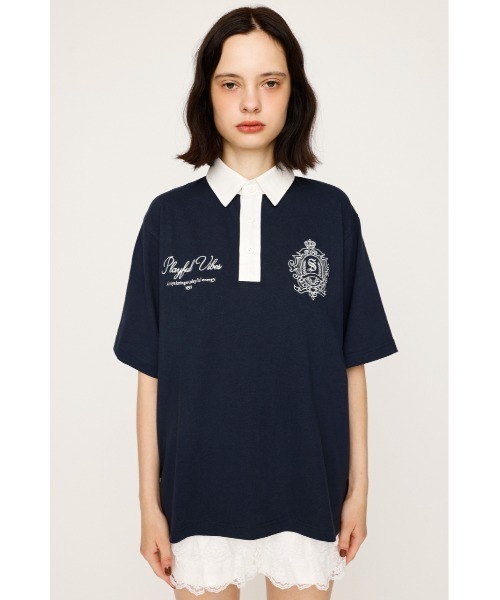 長袖ストライプポロシャツ エンブロイダリー Paul Smith シャツ アーティストストライプ エンブロイダリー