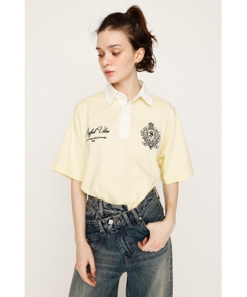 SLY ポロシャツ ポロ OVERSIZE EMBROIDERY RUGBY T/SH オーバー