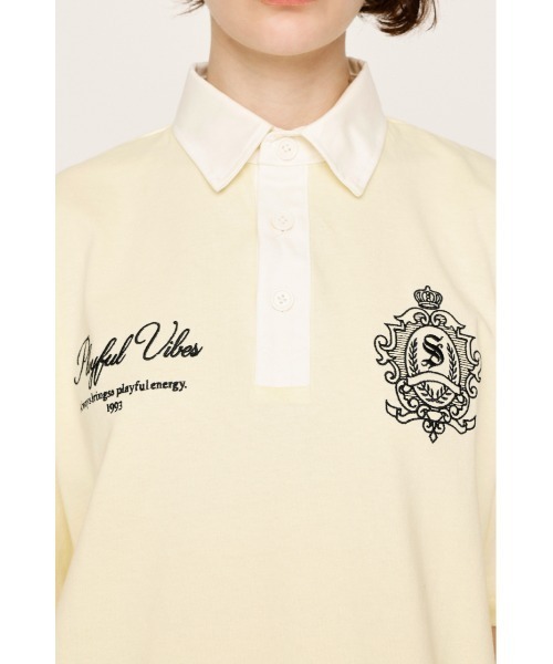 SLY ポロシャツ ポロ OVERSIZE EMBROIDERY RUGBY T/SH オーバー