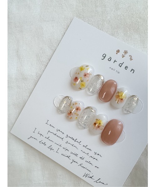 TONE（トネ） ネイルチップ ネイルシール 「garden」押し花ネイル