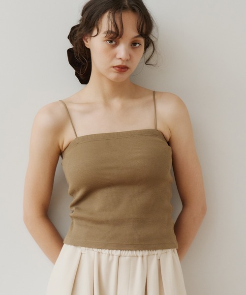 ※　売約済・専用ページ　※ OLUN カップ付き キャミソール Rib cup camisole/リブカップ