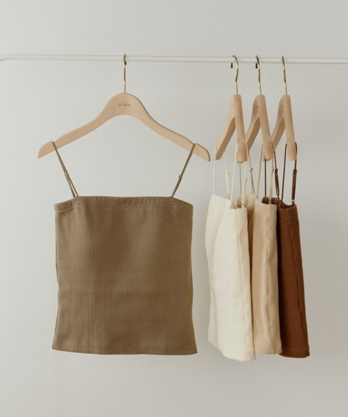 OLUN キャミソール Rib cup camisole/リブカップキャミソール