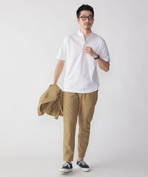 「SHIPS」 半袖ポロシャツ LARGE ダークグレー メンズ_画像3