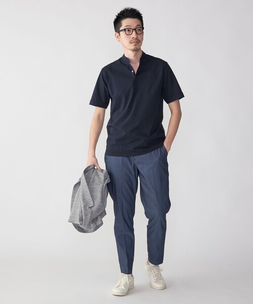 「SHIPS」 半袖ポロシャツ LARGE ダークグレー メンズ_画像7