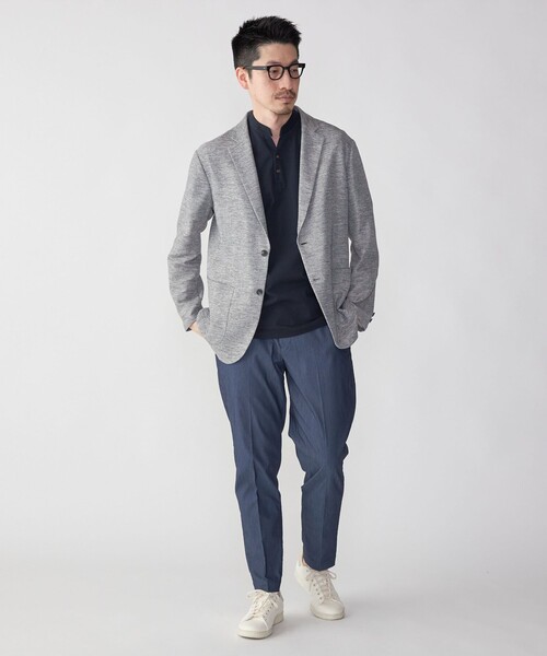 「SHIPS」 半袖ポロシャツ LARGE ダークグレー メンズ_画像8