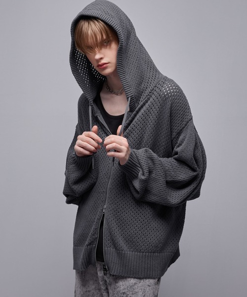 Loose（ルース） ジップアップパーカー S ライトグレー メンズ