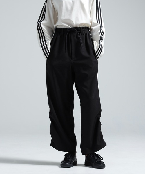 Y-3 黒 サルエルパンツ 黒　白　Y-3 スリーストライプスクレイジー Y-3 パンツ SPORT UNIFORM PANTS 3-STRIPES メンズ レディース