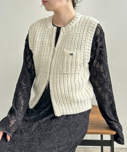 rosymonsterループツーウェイジップジレベスト rosymonsterループ