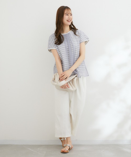 「KATHARINE ROSS」 半袖カットソー MEDIUM グレー レディース_画像3