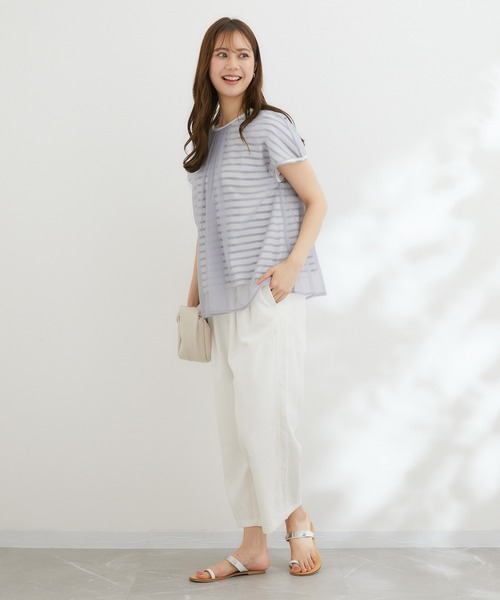 「KATHARINE ROSS」 半袖カットソー MEDIUM グレー レディース_画像4