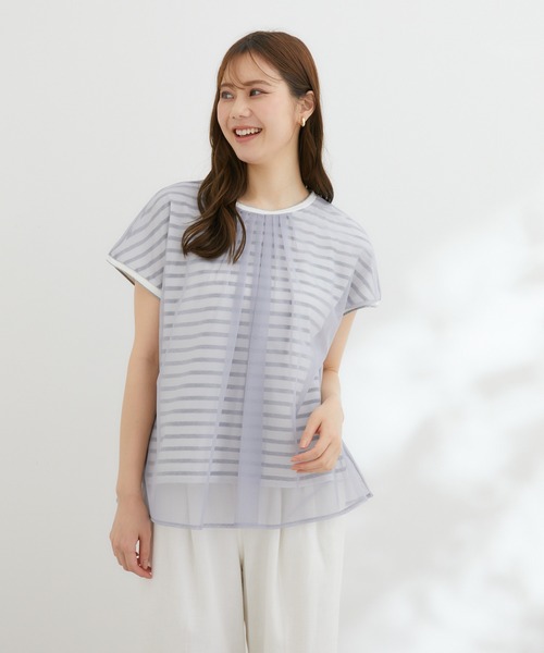 「KATHARINE ROSS」 半袖カットソー MEDIUM グレー レディース_画像5