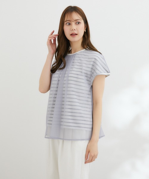 「KATHARINE ROSS」 半袖カットソー MEDIUM グレー レディース_画像6