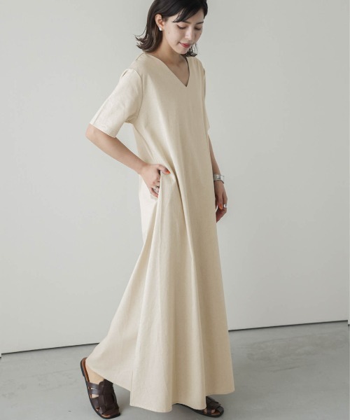 「SUGAR BISKET」 「La-gemme」半袖ワンピース C ベージュ レディース_画像9