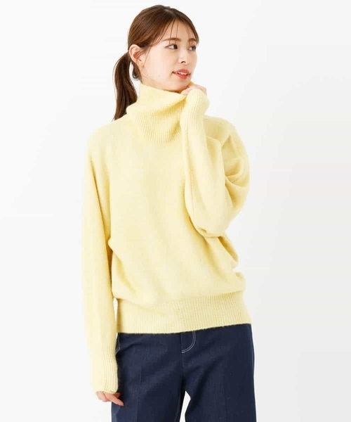 「MK MICHEL KLEIN」 タートルネックニット 38 グリーン レディース_画像4