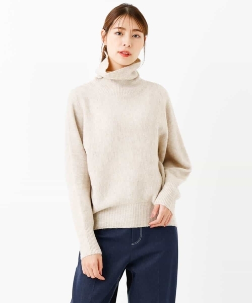 「MK MICHEL KLEIN」 タートルネックニット 38 グリーン レディース_画像5