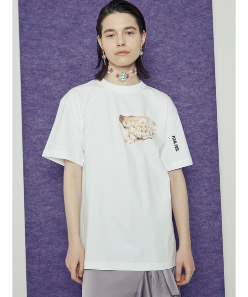「PAMEO POSE」 半袖Tシャツ FREE ホワイト レディース_画像7