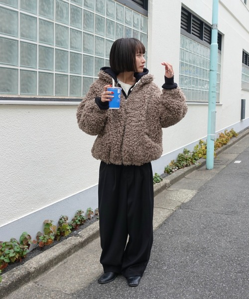 TEEN BOOP バイカラールーズブルゾン ベージュ新品 TEEN BOOP バイカラールーズブルゾン ベージュ新品 TEEN BOOP バイ