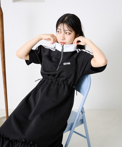 「kutir」 半袖ワンピース MEDIUM ネイビー レディース_画像4